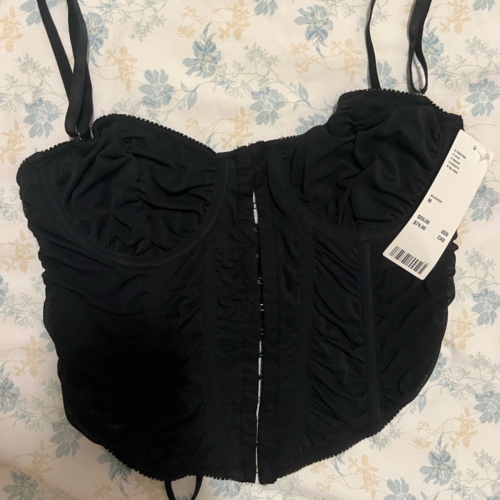 Brand New Out from under Ruched Modern Love Corset from Urban Outfitters - Picture 2 of 3